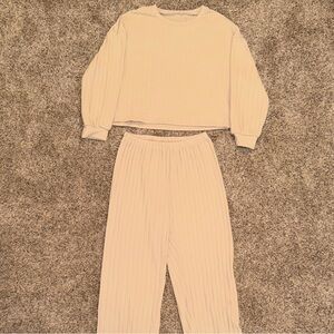 Soft Beige Oversized Women’s Pajama Set